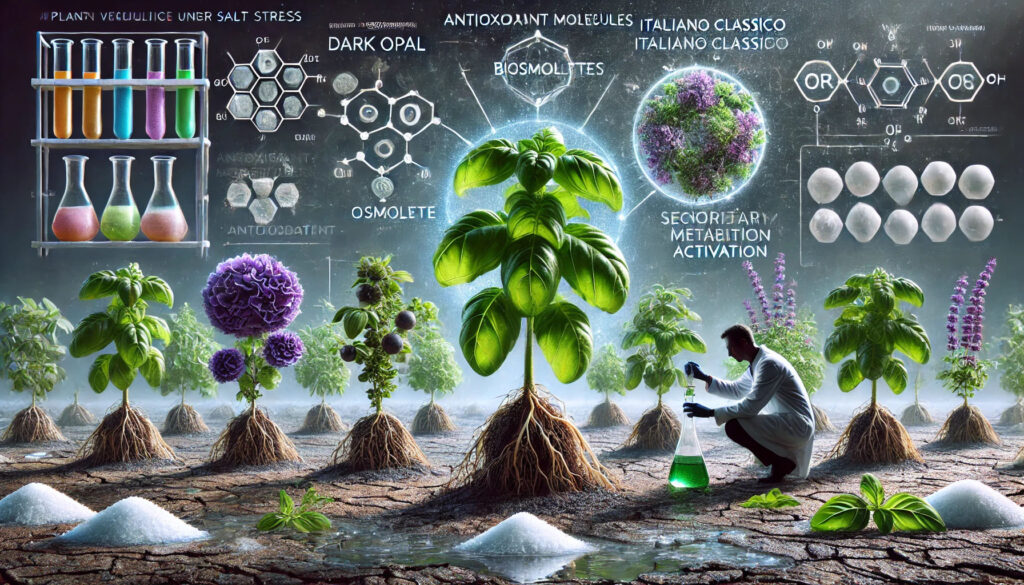 Adaptation of basil to salt stress